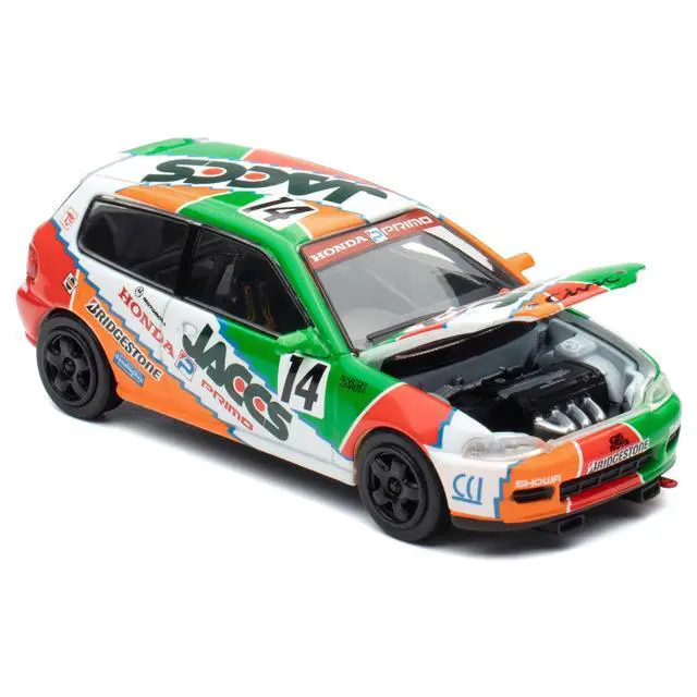 Alt view image 2 of 7 - Honda Civic EG6 RHD #14 JACCS "Japanese Touring Car Championship" (1993) 1/64 Diecast Model Car by BM Creations