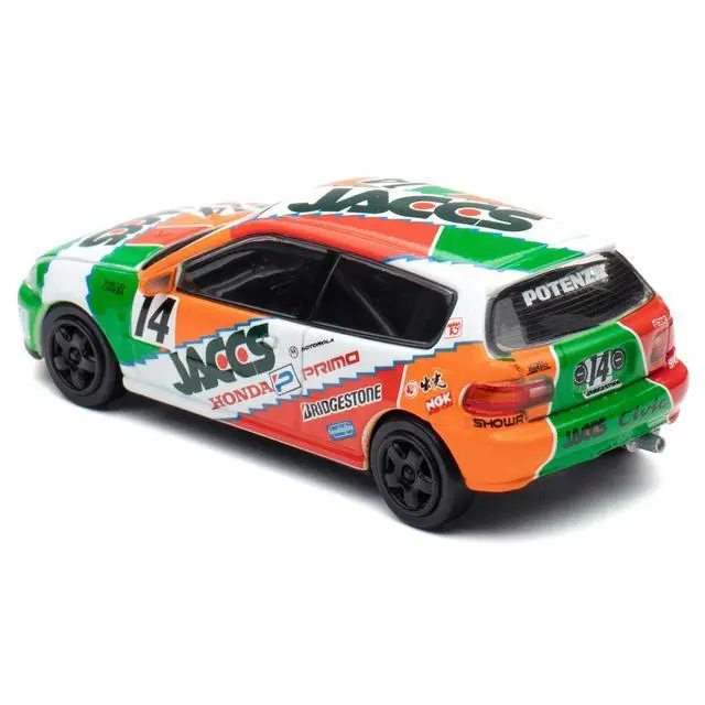 Alt view image 4 of 7 - Honda Civic EG6 RHD #14 JACCS "Japanese Touring Car Championship" (1993) 1/64 Diecast Model Car by BM Creations