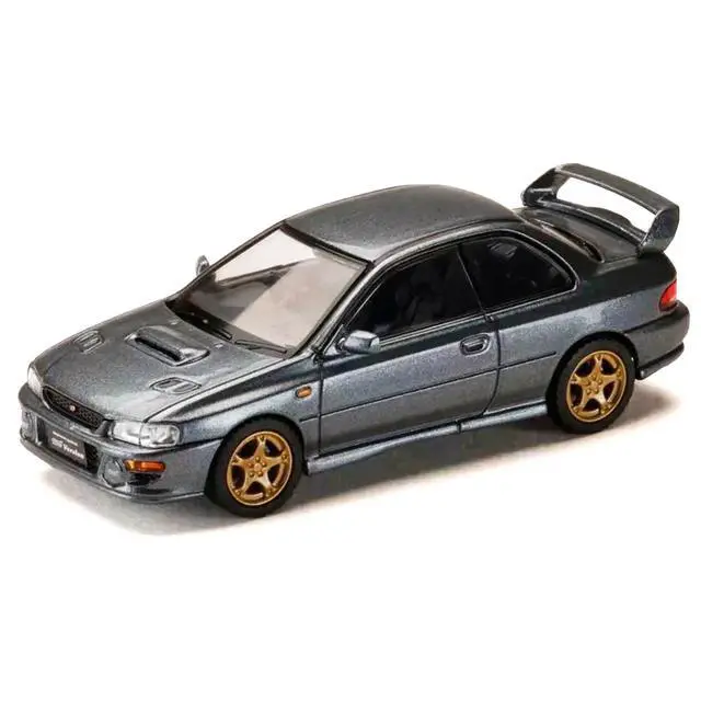 Alt view image 4 of 6 - Subaru Impreza WRX Type R Sti Version V RHD Cool Gray Metallic "JDM64" Series 1/64 Diecast Model Car by Hobby Japan