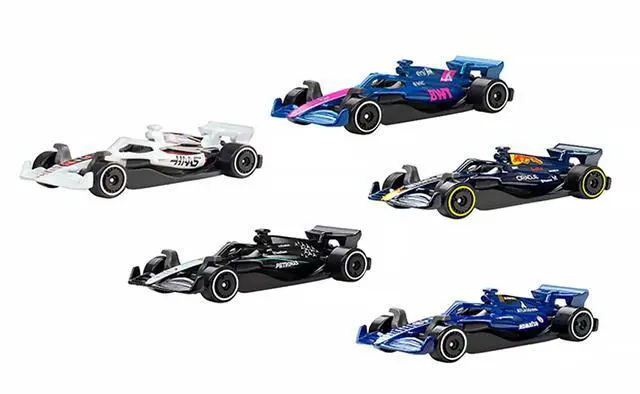 Main image of 2025 Formula 1 World Championship 5 piece Set Diecast Model Cars by Hot Wheels