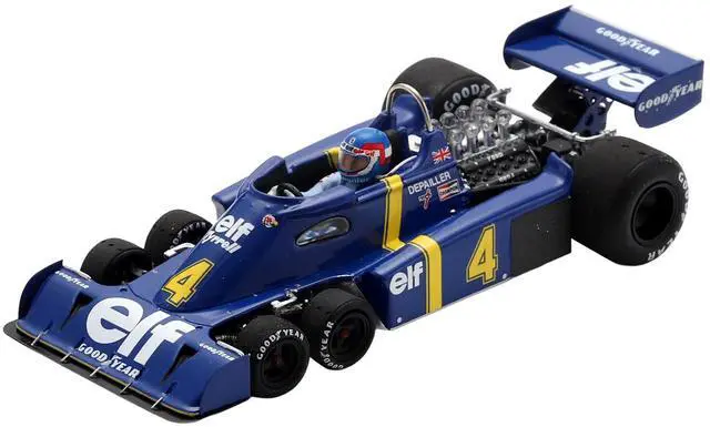 Main image of Tyrrell P34 #4 Patrick Depailler 2nd Place Formula One F1 "Swedish GP" (1976) with Driver 1/43 Model Car by Spark