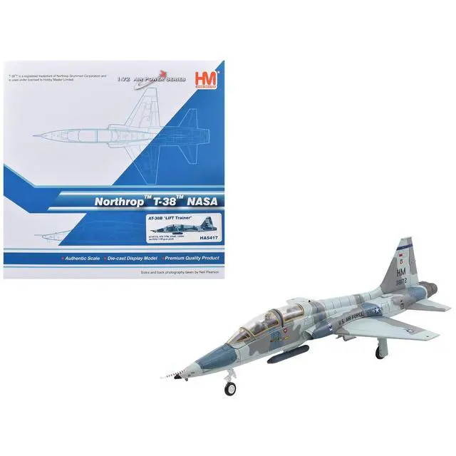 Main image of Northrop AT-38B Talon Aircraft "LIFT Trainer, NASA" (1980s) US Air Force "Air Power Series" 1/72 Diecast Model by Hobby Master