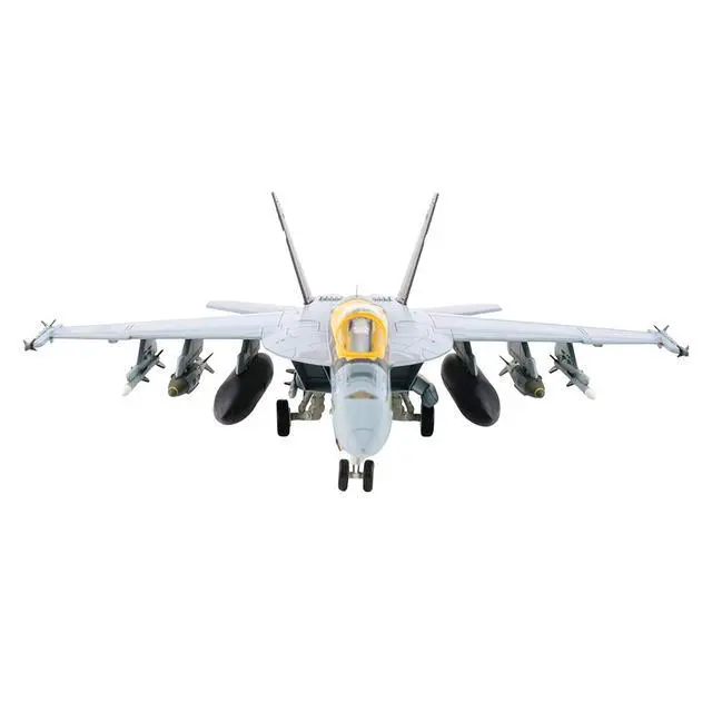 Alt view image 3 of 7 - Boeing F/A-18E Super Hornet Fighter Aircraft "USS Lincoln" (2021) United States Navy 1/72 Diecast Model by Hobby Master