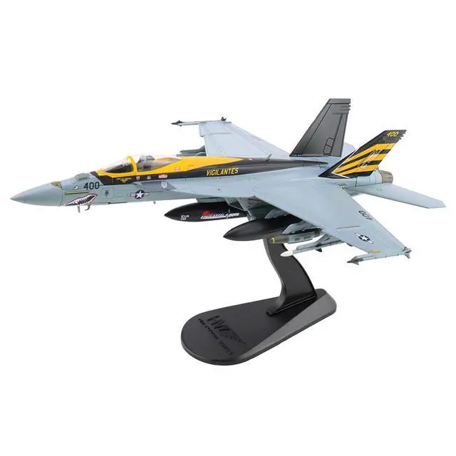 Alt view image 6 of 7 - Boeing F/A-18E Super Hornet Fighter Aircraft "USS Lincoln" (2021) United States Navy 1/72 Diecast Model by Hobby Master