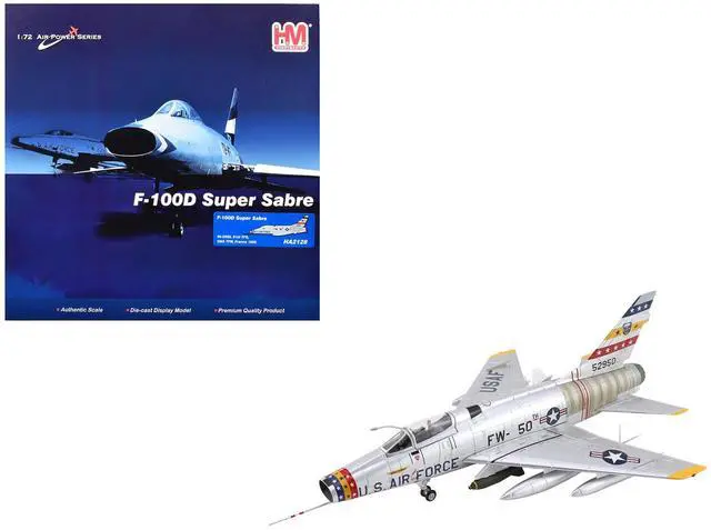 Main image of North American F-100D Super Sabre Fighter Aircraft "FW-871,France" (1958) US Air Force 1/72 Die Cast Model by Hobby Master