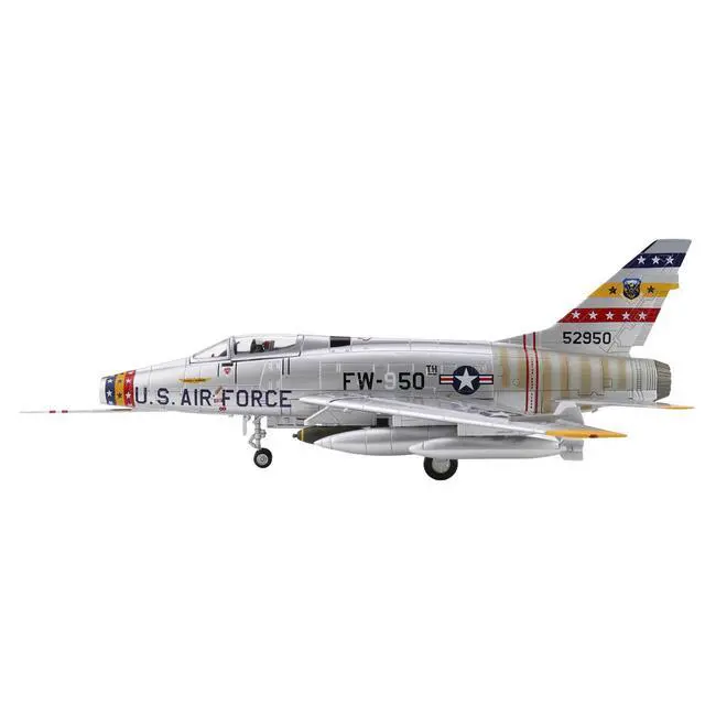 Alt view image 2 of 7 - North American F-100D Super Sabre Fighter Aircraft "FW-871,France" (1958) US Air Force 1/72 Die Cast Model by Hobby Master