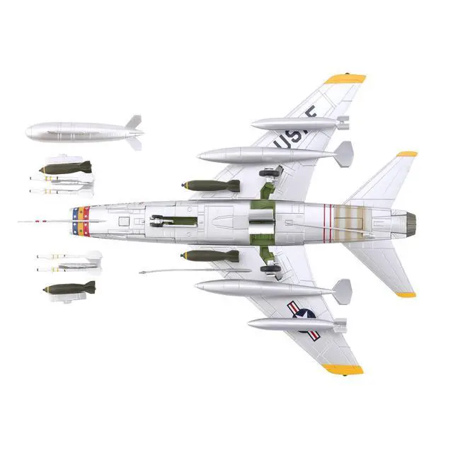 Alt view image 5 of 7 - North American F-100D Super Sabre Fighter Aircraft "FW-871,France" (1958) US Air Force 1/72 Die Cast Model by Hobby Master