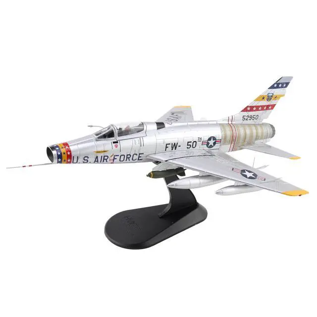 Alt view image 6 of 7 - North American F-100D Super Sabre Fighter Aircraft "FW-871,France" (1958) US Air Force 1/72 Die Cast Model by Hobby Master