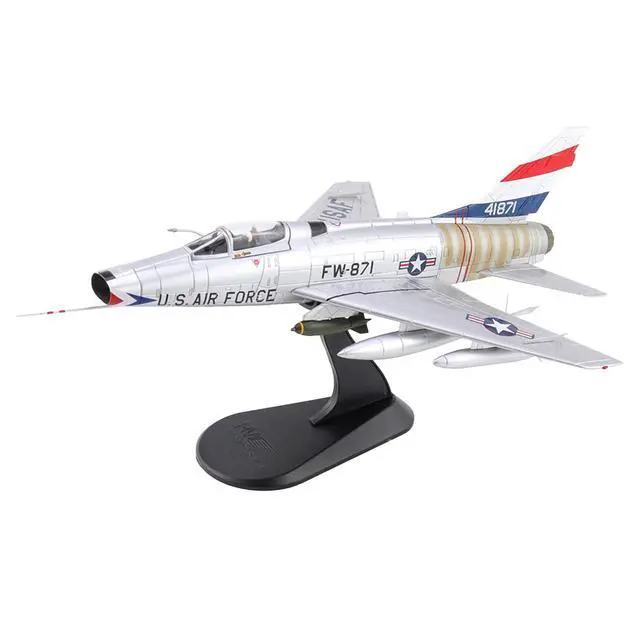 Alt view image 6 of 7 - North American F-100 Super Sabre Fighter Aircraft "National Military Museum" US Air Force 1/72 Die Cast Model by Hobby Master