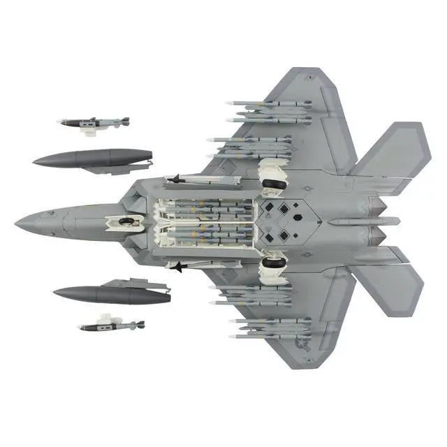 Alt view image 4 of 6 - Lockheed F-22 Raptor Stealth Aircraft "Major Joshua 'Cabo' Gunderson,Tyndall AFB" US 1/72 Die Cast Model by Hobby Master