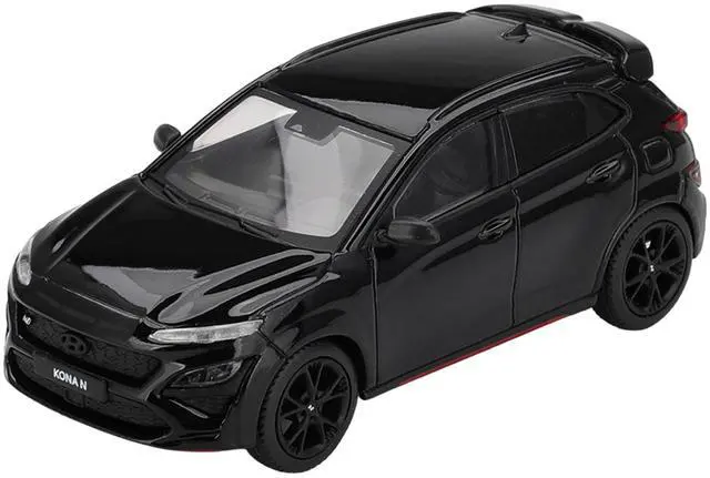 Alt view image 4 of 6 - Hyundai Kona N Phantom Black Limited Edition 1/64 Diecast Model Car by Mini GT