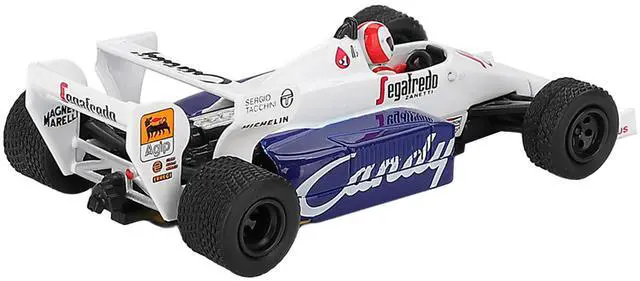 Alt view image 3 of 6 - Toleman TG184 #20 Johnny Cecotto Formula One F1 "Monaco GP" (1984) with Driver Figure 1/64 Diecast Model Car by Mini GT