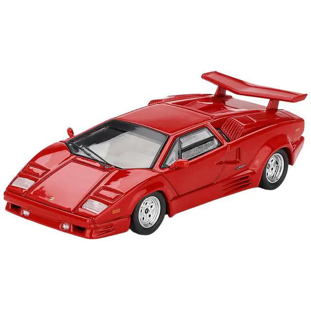 Alt view image 4 of 6 - Lamborghini Countach "25th Anniversary" Red Limited Edition 1/64 Diecast Model Car by Mini GT
