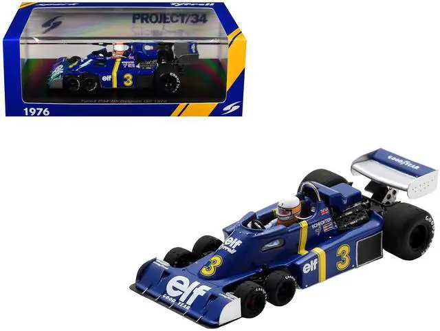 Main image of Tyrrell P34 #3 Jody Scheckter Formula One F1 "Belgian GP" (1976) with Driver 1/43 Model Car by Spark