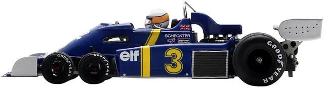 Alt view image 3 of 6 - Tyrrell P34 #3 Jody Scheckter Formula One F1 "Belgian GP" (1976) with Driver 1/43 Model Car by Spark