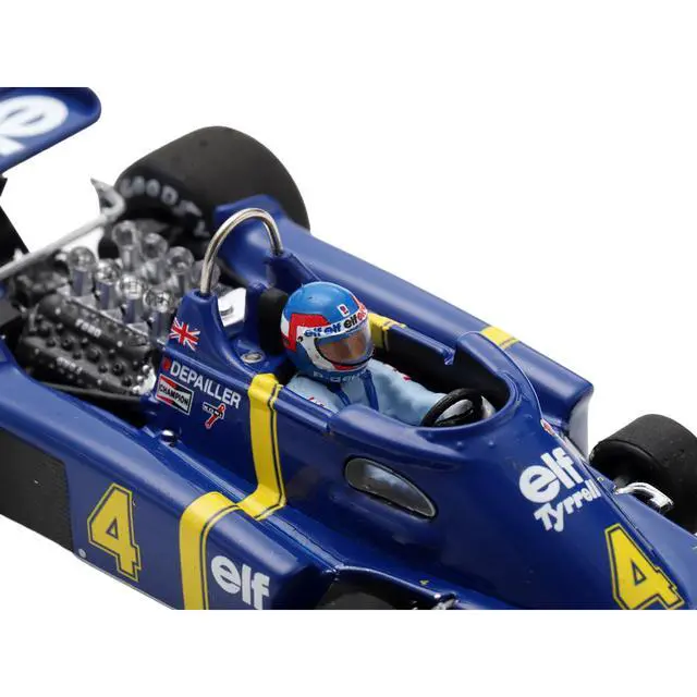 Alt view image 2 of 6 - Tyrrell P34 #4 Patrick Depailler 2nd Place Formula One F1 "Swedish GP" (1976) with Driver 1/43 Model Car by Spark