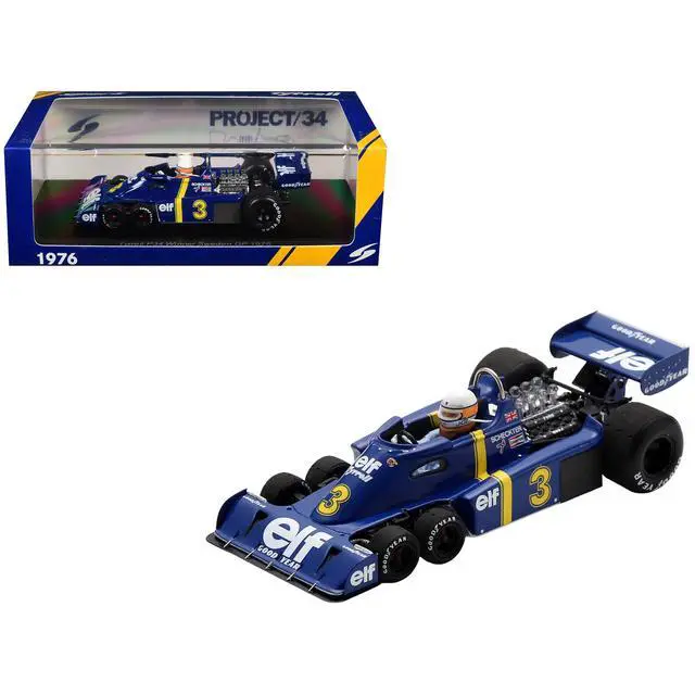 Main image of Tyrrell P34 #3 Jody Scheckter Winner Formula One F1 "Swedish GP" (1976) with Driver 1/43 Model Car by Spark