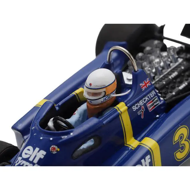Alt view image 2 of 6 - Tyrrell P34 #3 Jody Scheckter Winner Formula One F1 "Swedish GP" (1976) with Driver 1/43 Model Car by Spark