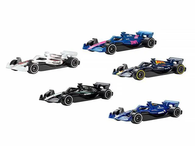 Alt view image 2 of 3 - 2025 Formula 1 World Championship 5 piece Set Diecast Model Cars by Hot Wheels