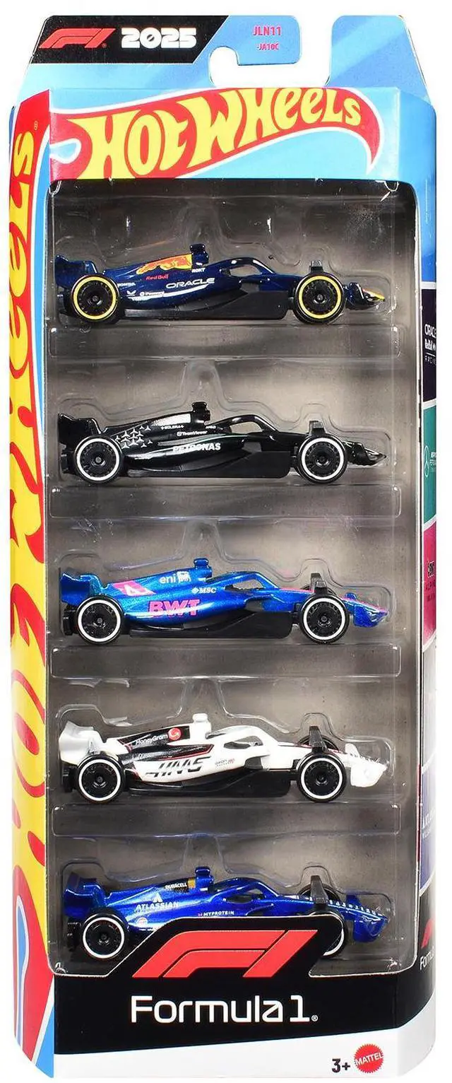 Alt view image 3 of 3 - 2025 Formula 1 World Championship 5 piece Set Diecast Model Cars by Hot Wheels