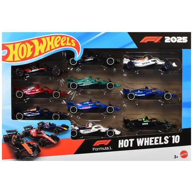 Alt view image 3 of 3 - 2025 Formula 1 World Championship 10 piece Set Diecast Model Cars by Hot Wheels