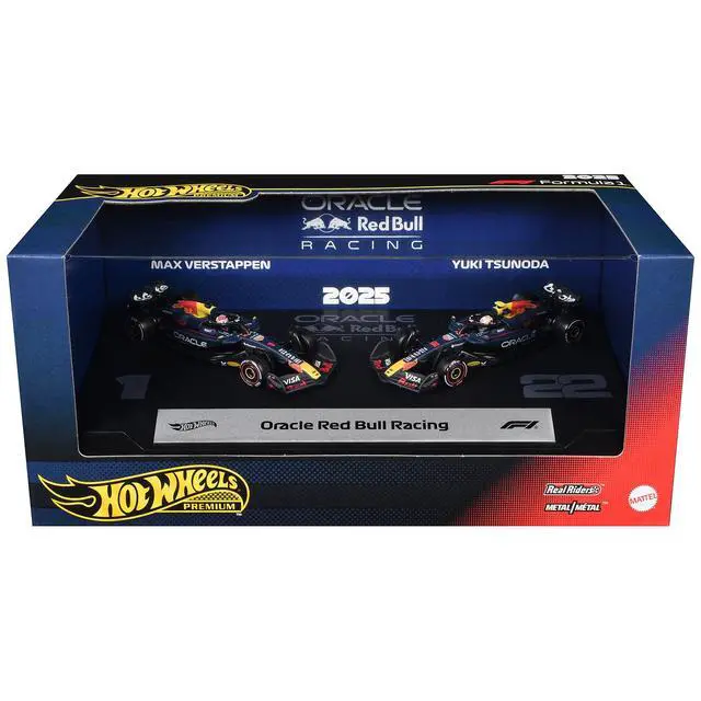 Main image of "Oracle Red Bull Racing" Formula One F1 World Championship (2025) 2 Piece Set Diecast Model Cars by Hot Wheels