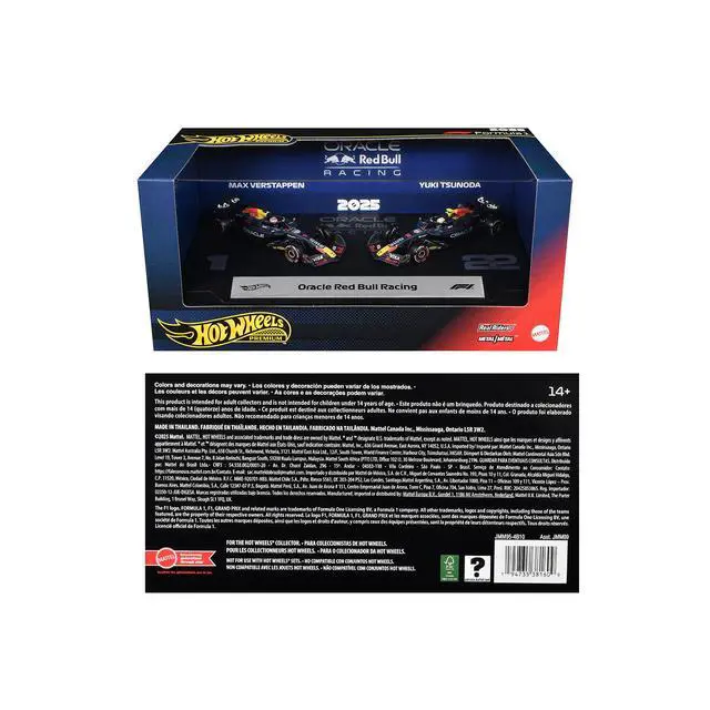 Alt view image 3 of 3 - "Oracle Red Bull Racing" Formula One F1 World Championship (2025) 2 Piece Set Diecast Model Cars by Hot Wheels
