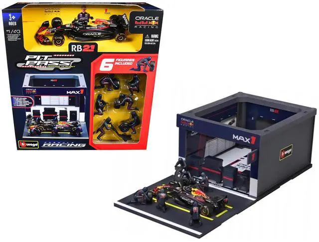 Main image of Red Bull Racing Pit Pass Diorama Set with RB21 #1 "F1 World Championship" (2025) "Formula Racing" 1/43 Diecast Model by Bburago