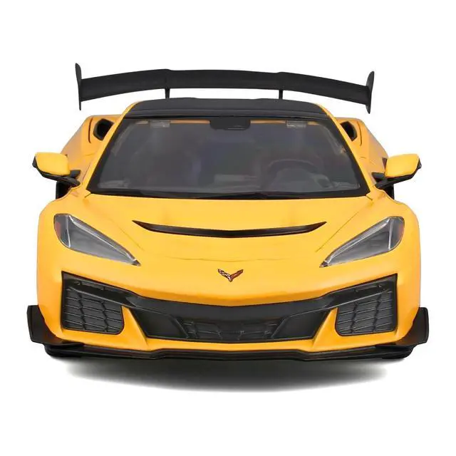 Alt view image 4 of 6 - Chevrolet Corvette ZR1 Coupe Yellow with Carbon Top "Special Edition" Series 1/18 Diecast Model Car by Maisto