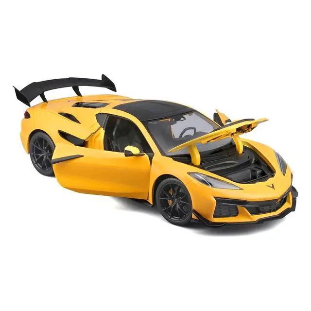 Alt view image 2 of 6 - Chevrolet Corvette ZR1 Coupe Yellow with Carbon Top "Special Edition" Series 1/18 Diecast Model Car by Maisto