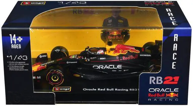 Alt view image 3 of 3 - Red Bull Racing RB21 #1 "F1 World Championship" (2025) with Display Case "Race" Series 1/43 Diecast Model Car by Bburago