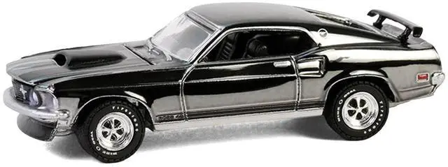 Main image of 1969 Ford Mustang Boss 429 Silver Chrome Edition with Black "John Wick" (2014) Movie 1/64 Diecast Model Car by Greenlight