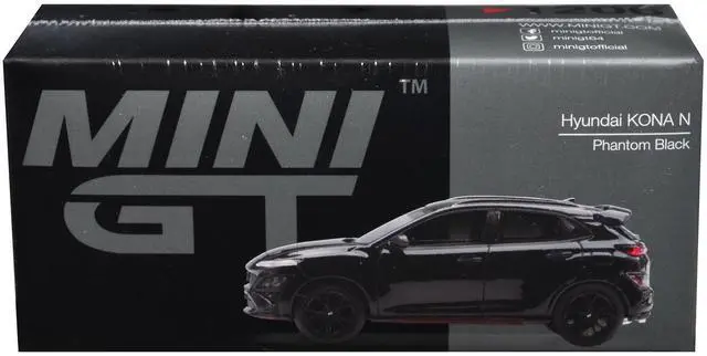 Alt view image 5 of 6 - Hyundai Kona N Phantom Black Limited Edition 1/64 Diecast Model Car by Mini GT