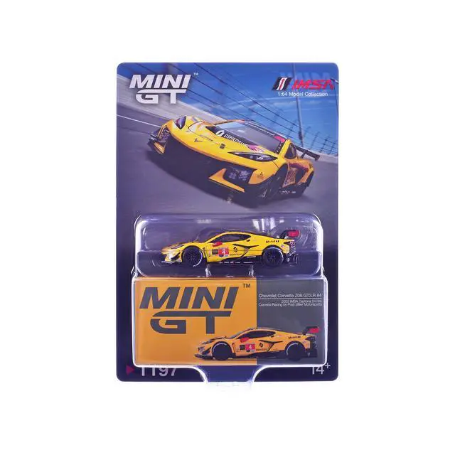 Alt view image 5 of 6 - Chevrolet Corvette Z06 GT3.R #4 IMSA "24 Hrs of Daytona" 2025 1/64 Diecast Model Car by Mini GT
