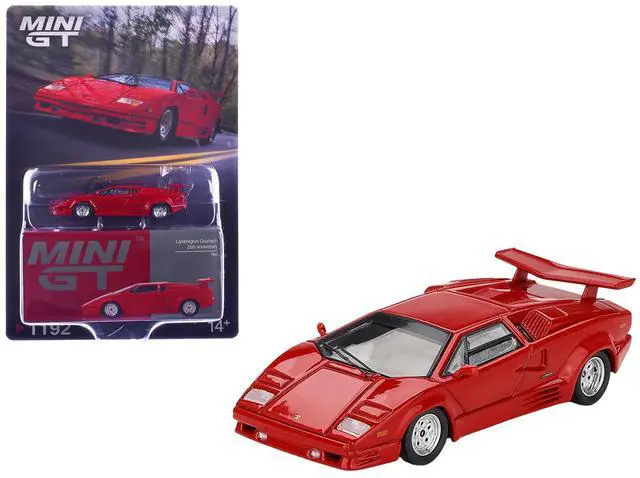 Main image of Lamborghini Countach "25th Anniversary" Red Limited Edition 1/64 Diecast Model Car by Mini GT
