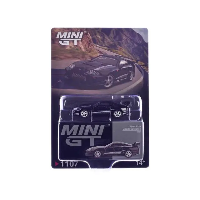 Alt view image 5 of 6 - Toyota Supra "VeilSide Combat V-II" Black Limited Edition 1/64 Diecast Model Car by Mini GT