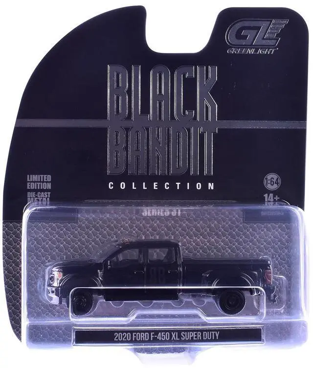 Alt view image 6 of 6 - 2020 Ford F-450 XL Super Duty Pickup Truck Black "Black Bandit" Series 31 1/64 Diecast Model Car by Greenlight