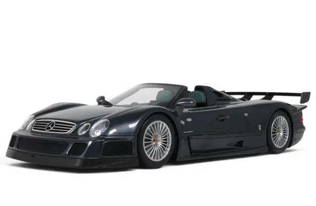 Main image of 1999 Mercedes-Benz AMG CLK-GTR Roadster Gray Metallic 1/18 Model Car by GT Spirit