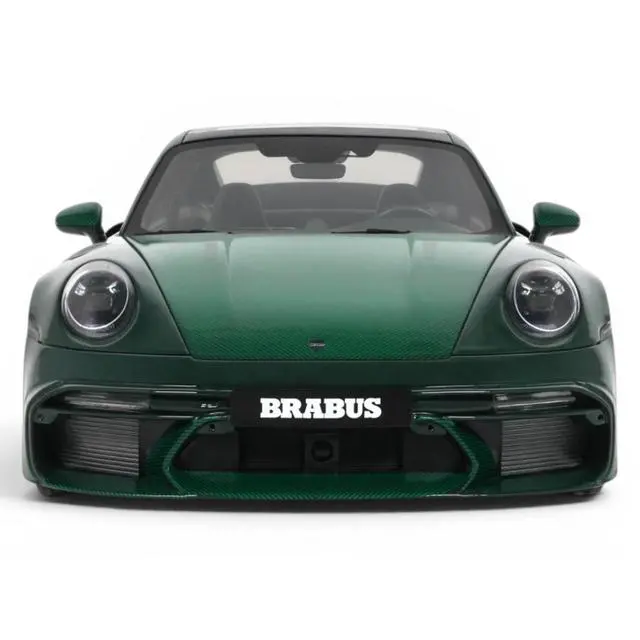 Alt view image 6 of 7 - 2024 Brabus 900 Rocket-R Green Metallic with Green Carbon Hood 1/18 Model Car by GT Spirit