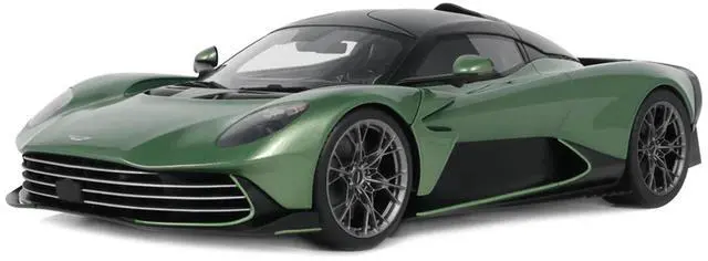 Main image of 2025 Aston Martin Valhalla Green Metallic with Black Top 1/18 Model Car by GT Spirit