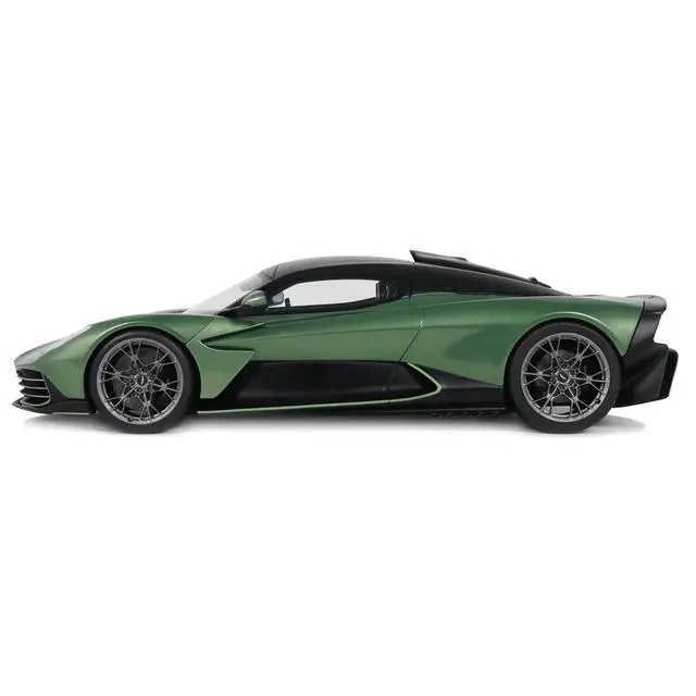 Alt view image 4 of 7 - 2025 Aston Martin Valhalla Green Metallic with Black Top 1/18 Model Car by GT Spirit