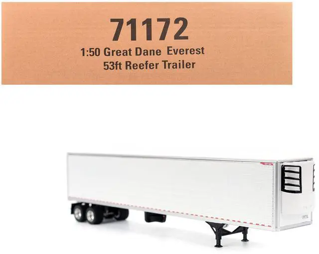 Main image of Great Dane Everest 53ft Refrigerated Trailer White "Transport Series" 1/50 Diecast Model by Diecast Masters