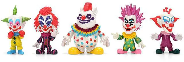 Main image of Set of 5 Diecast Figures "Killer Klowns from Outer Space" (1988) Movie "Metalfigs" Series Diecast Models by Jada