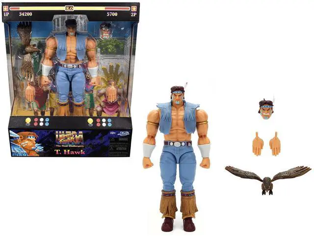 Main image of T. Hawk 7.5" Moveable Figure w/Accessories & Alternate Head and Hands "Ultra Street Fighter II" (2017) Video Game Model by Jada