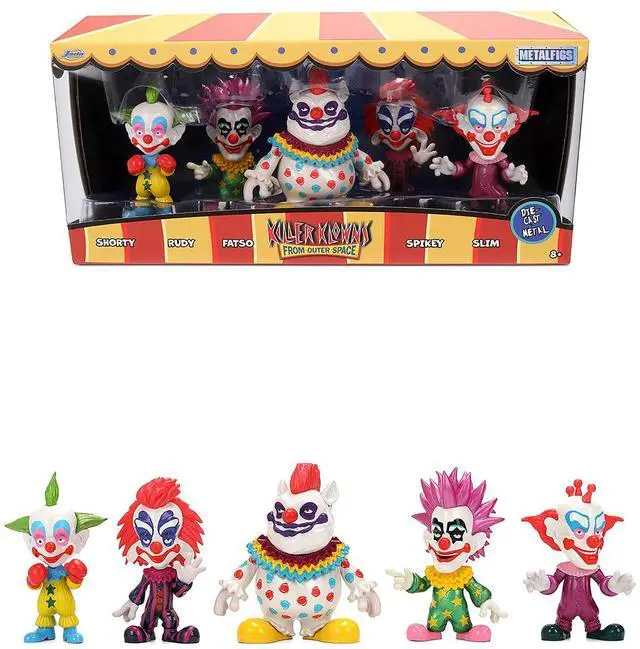 Main image of Set of 5 Diecast Figures "Killer Klowns from Outer Space" (1988) Movie "Metalfigs" Series Diecast Models by Jada