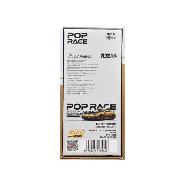 Alt view image 6 of 6 - Mazda RX7 (FD3S) RE Amemiya RHD Gold Metallic with Carbon Hood "Thailand Diecast Expo 2026" 1/64 Diecast Model Car by Pop Race