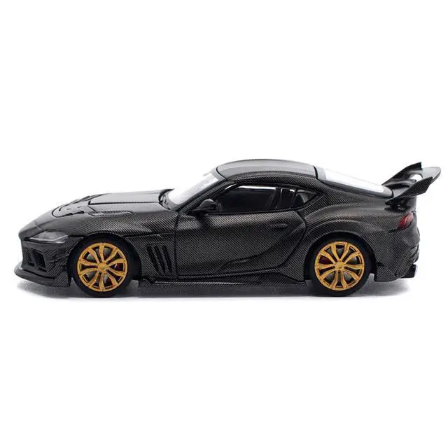 Alt view image 2 of 7 - Toyota DarwinPro 66G WBK Supra A90 Full Carbon 1/64 Diecast Model Car by Pop Race