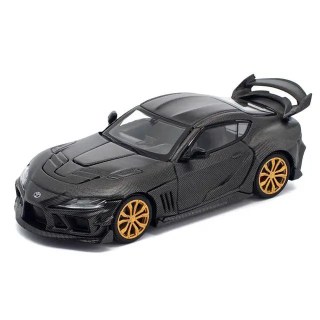 Alt view image 5 of 7 - Toyota DarwinPro 66G WBK Supra A90 Full Carbon 1/64 Diecast Model Car by Pop Race