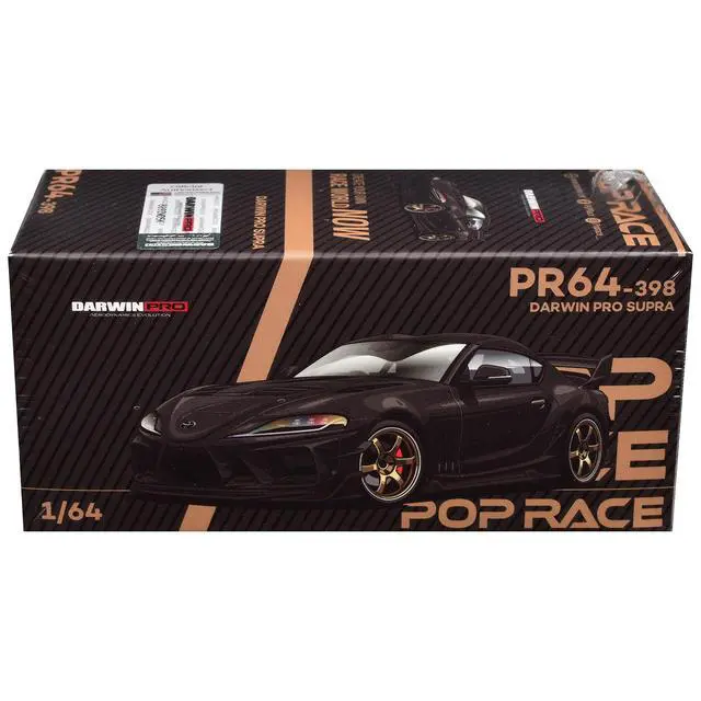 Alt view image 6 of 7 - Toyota DarwinPro 66G WBK Supra A90 Full Carbon 1/64 Diecast Model Car by Pop Race