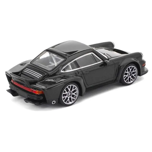 Alt view image 4 of 6 - Singer DLS Turbo Black Metallic 1/64 Diecast Model Car by Pop Race
